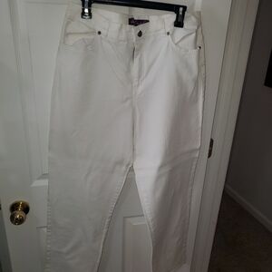 Gloria Vanderbilt White Straight-Leg Jeans